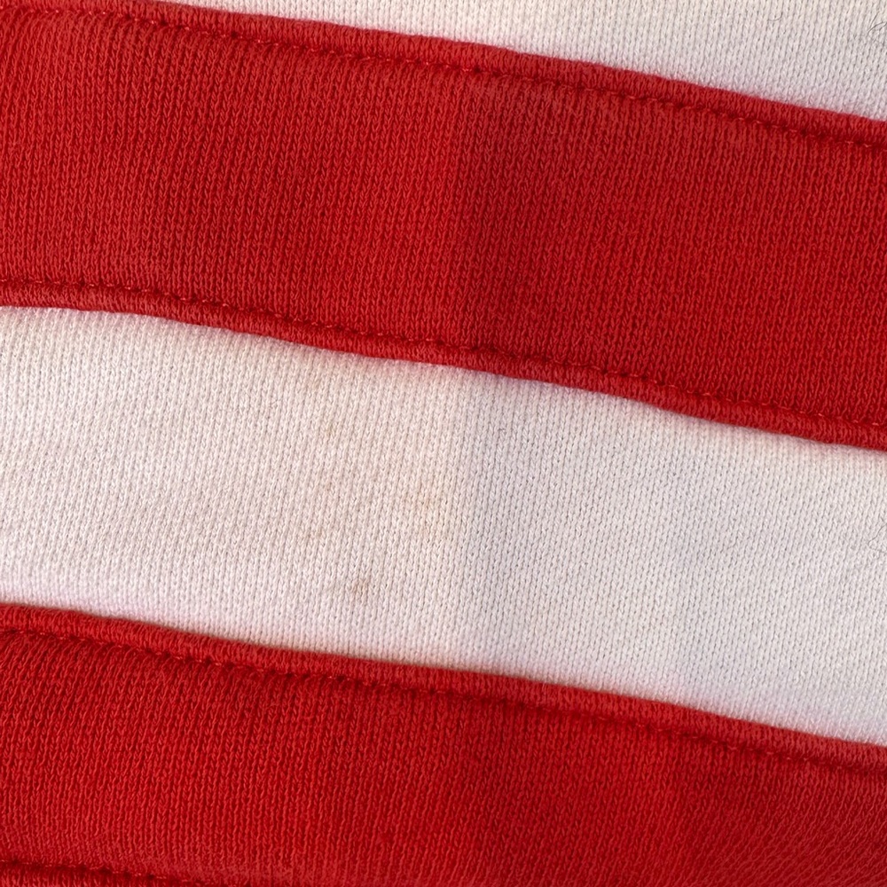 ADIDAS Women's Red and White Striped Hoodie - Picture 4 of 10